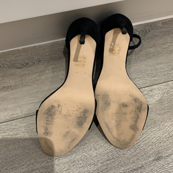 Aldo Black Suede Open Toe Heels - Picture 6 of 8